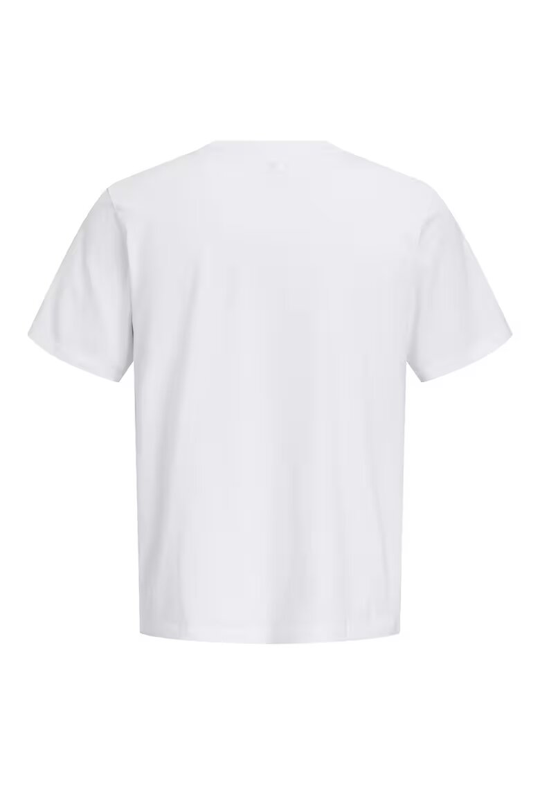 Jack & Jones Памучна тениска с лого Избеляло черно/Бял
