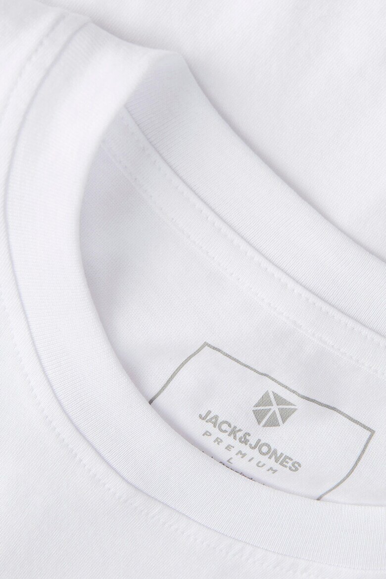 Jack & Jones Памучна тениска с лого Избеляло черно/Бял