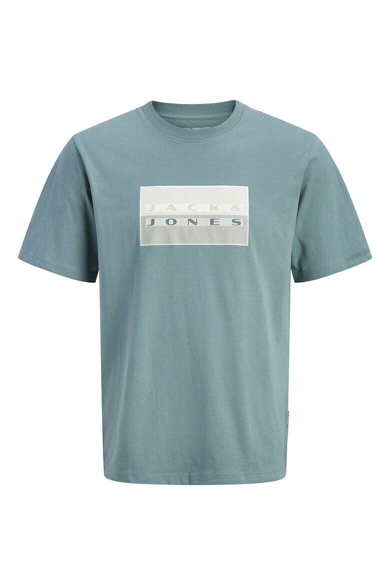 Jack & Jones Памучна тениска с лого Лавандула