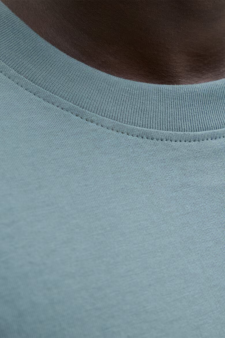 Jack & Jones Памучна тениска с лого Лавандула