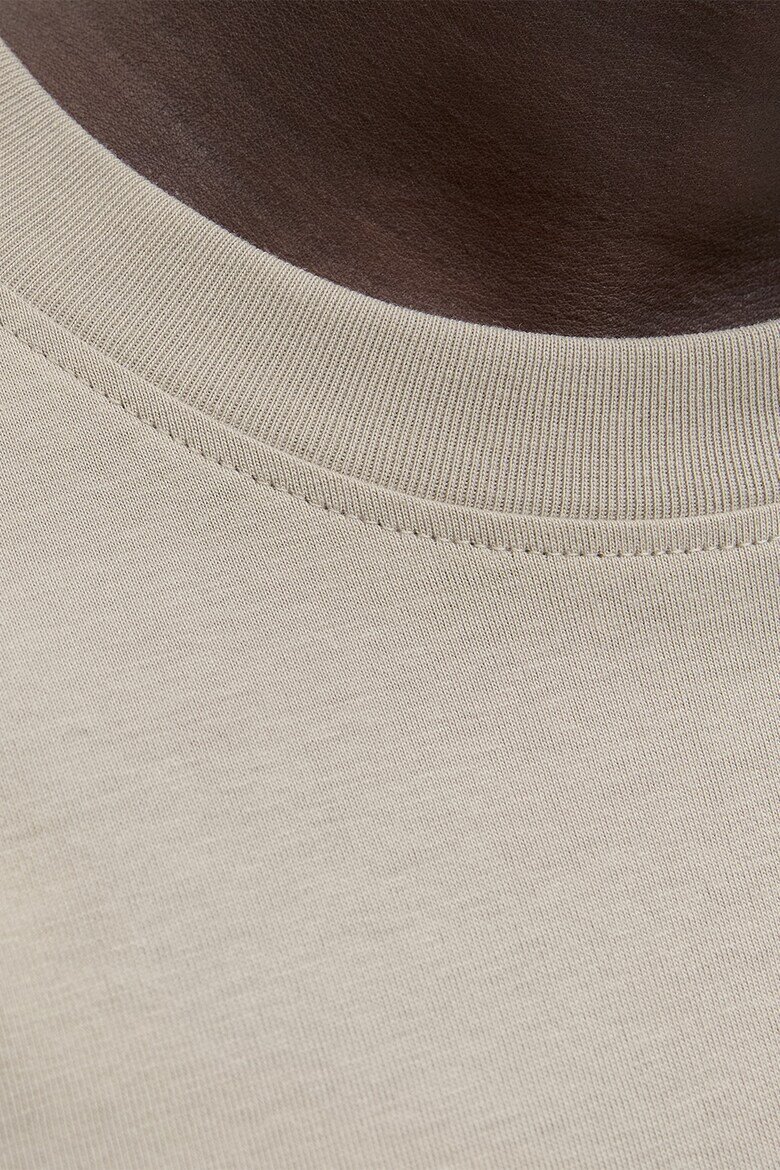 Jack & Jones Памучна тениска с лого Светло бежово