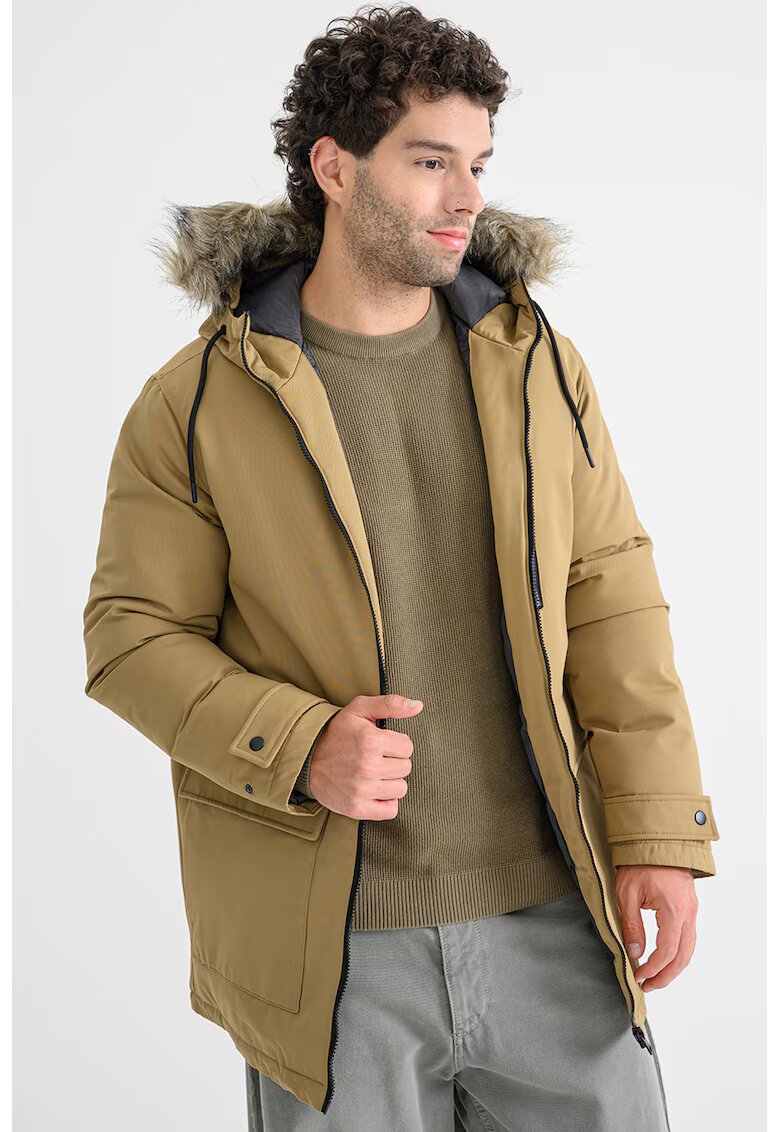 Jack & Jones Парка с качулка и еко пух