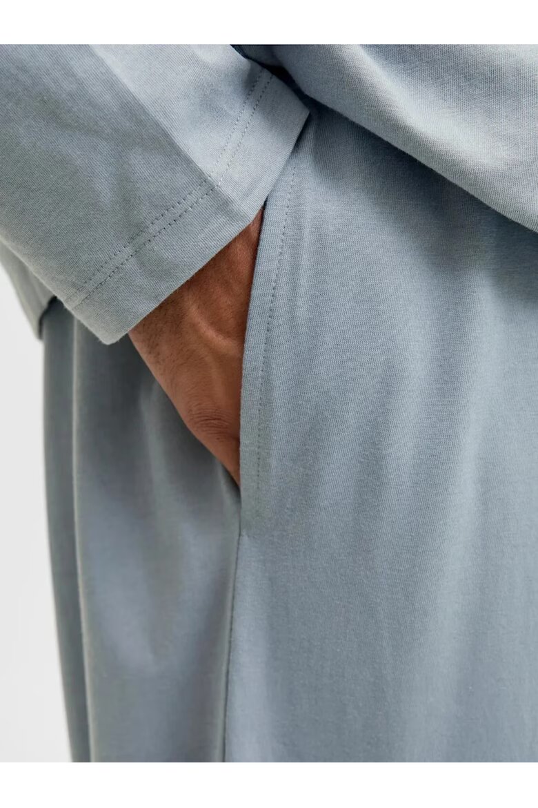 Jack & Jones Пижама от памук синкаво сиво Синьо сиво