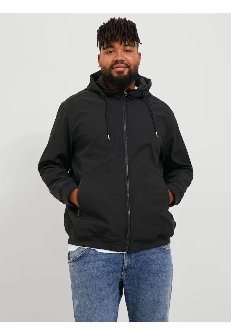 Jack & Jones Plus Jacheta softshell cu gluga barbati big sizes