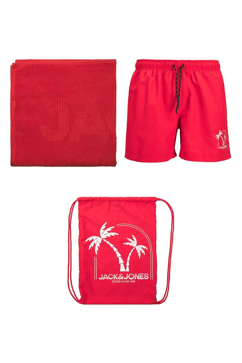 Jack & Jones Плувни шорти и кърпа - 2 части Червен