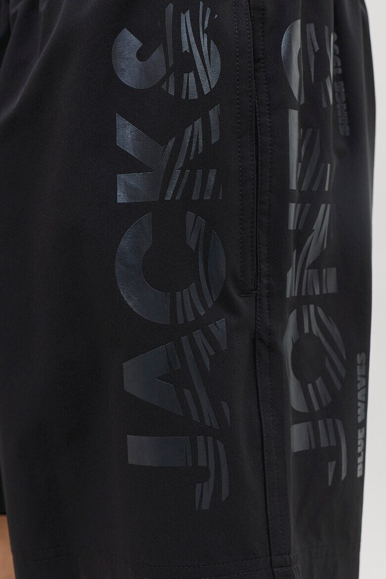 Jack & Jones Плувни шорти с лого Черен