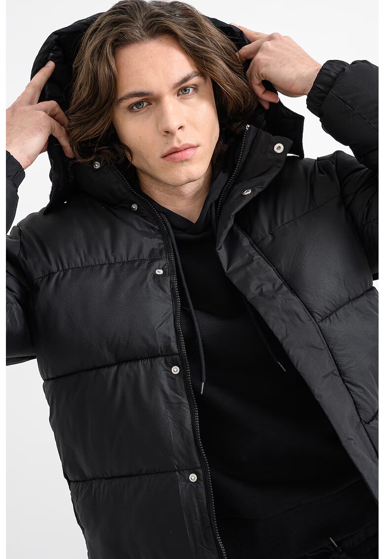 Jack & Jones Подплатено зимно яке с еластични маншети - Черен