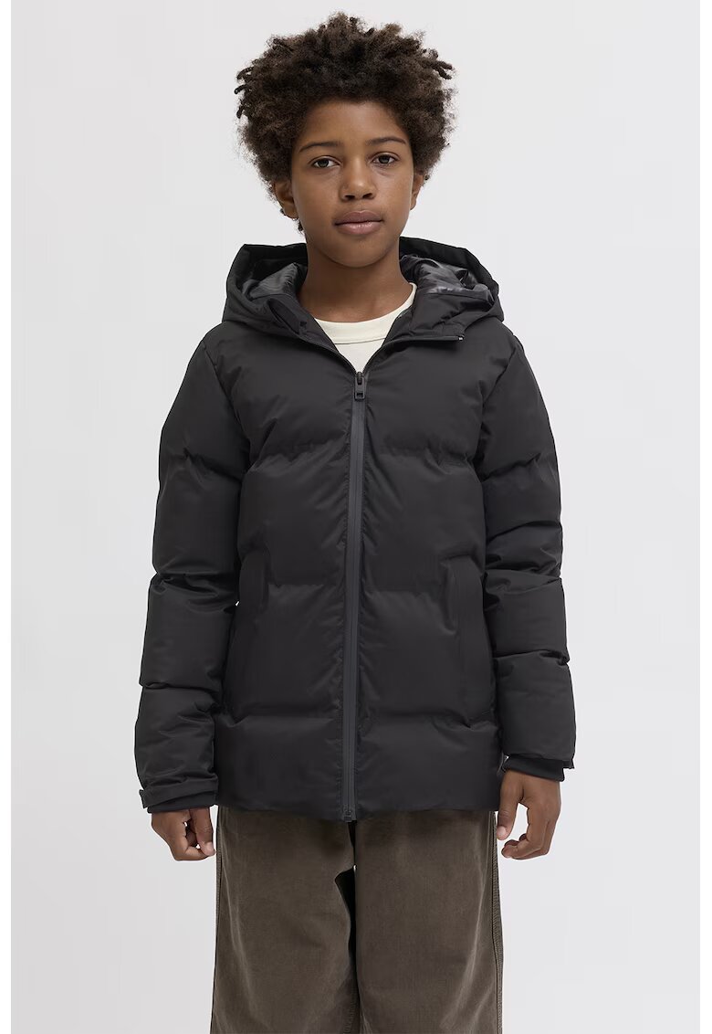 Jack & Jones Подплатено зимно яке с качулка - Черен