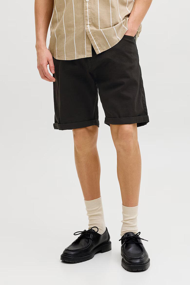 Jack & Jones Прави къси дънки Черен