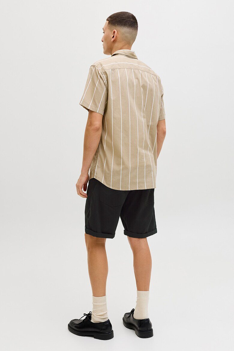 Jack & Jones Прави къси дънки Черен