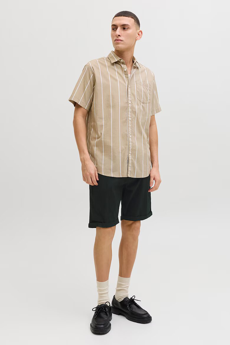 Jack & Jones Прави къси дънки Черен