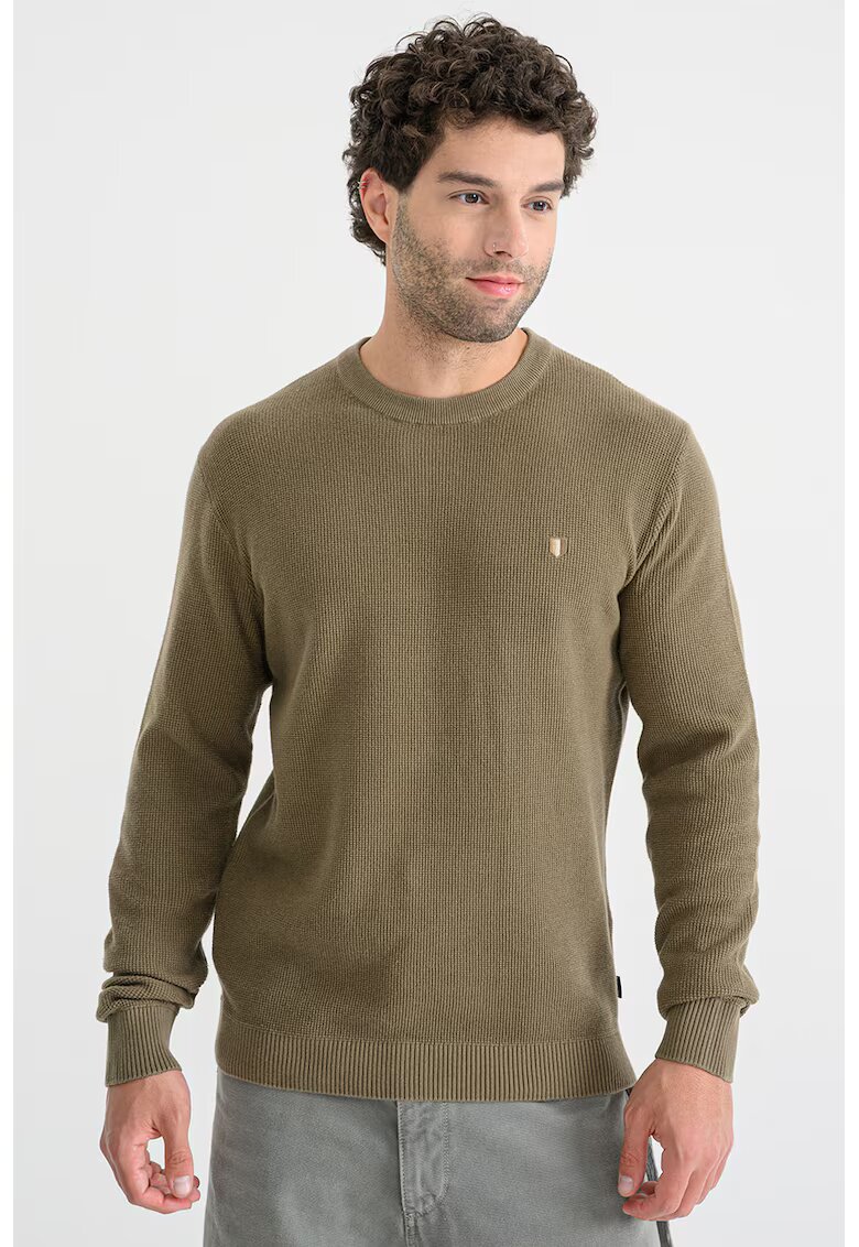 Jack & Jones Пуловер Blurex от органичен памук - Каки