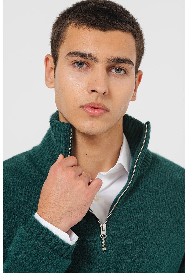 Jack & Jones Пуловер Rollie с къс цип и свободна кройка