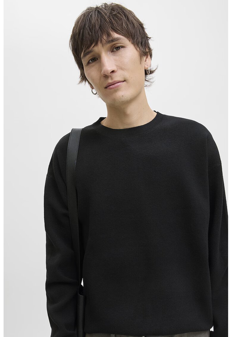 Jack & Jones Пуловер с овално деколте - Черен