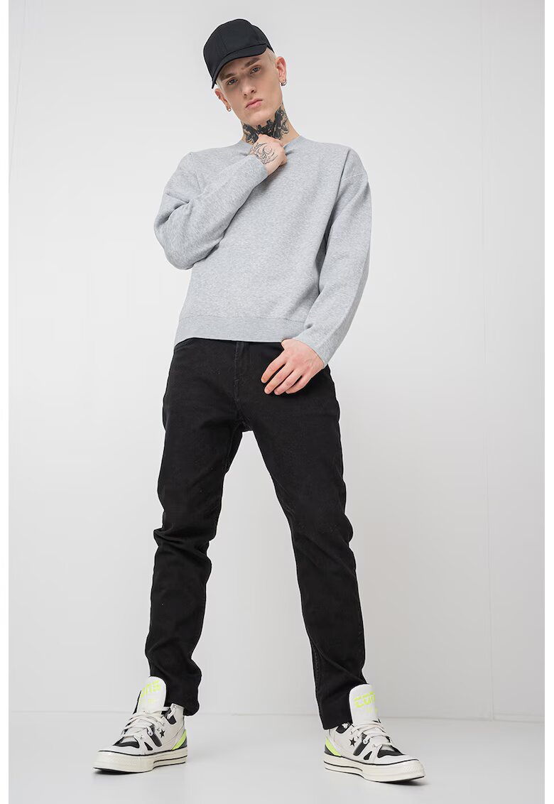 Jack & Jones Пуловер с овално деколте - Светлосив меланж