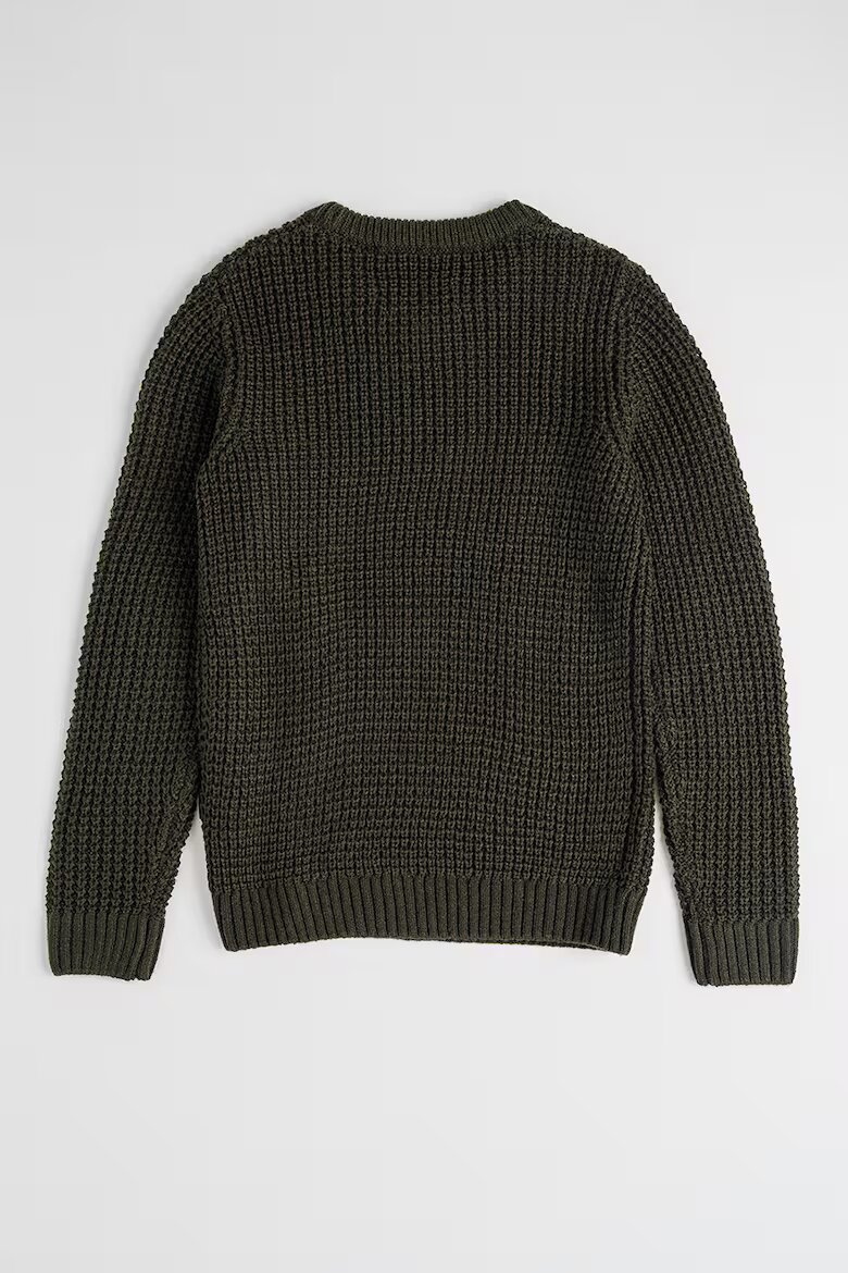 Jack & Jones Пуловер с релеф Тъмнозелен