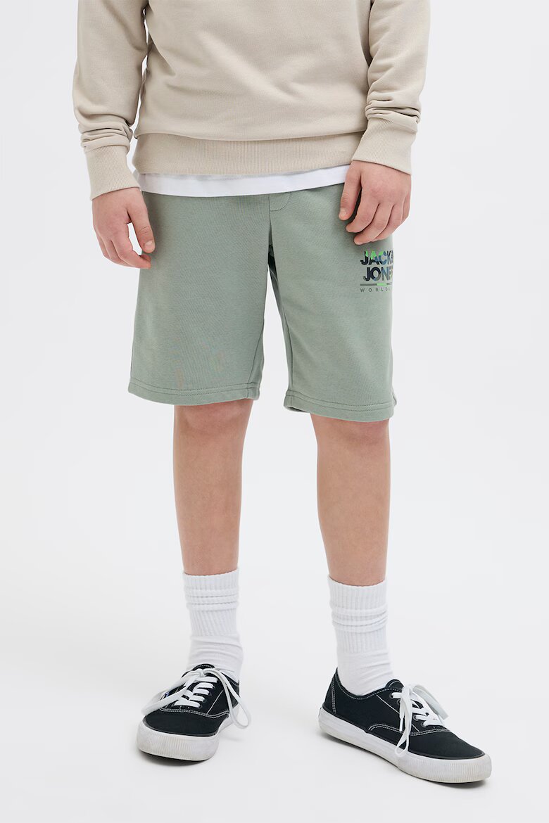 Jack & Jones Шорти със средна талия и връзка Бледозелен