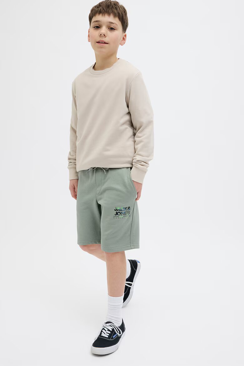 Jack & Jones Шорти със средна талия и връзка Бледозелен