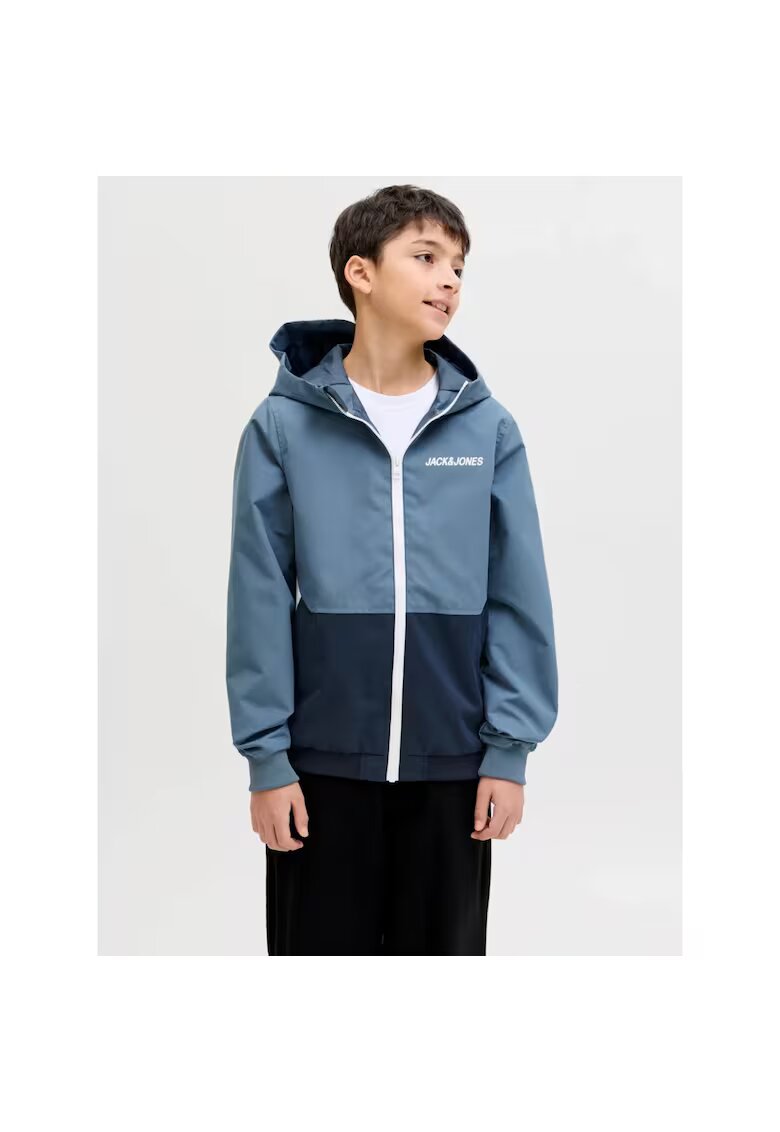 Jack & Jones Софтшел яке - момчета - с качулка - Стандартна кройка - Син
