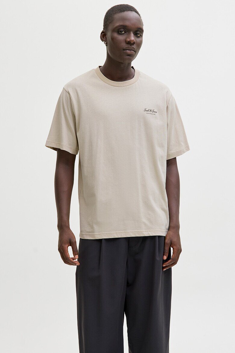 Jack & Jones Спортен екип от органичен памук с шорти Бежов/Tъмносив