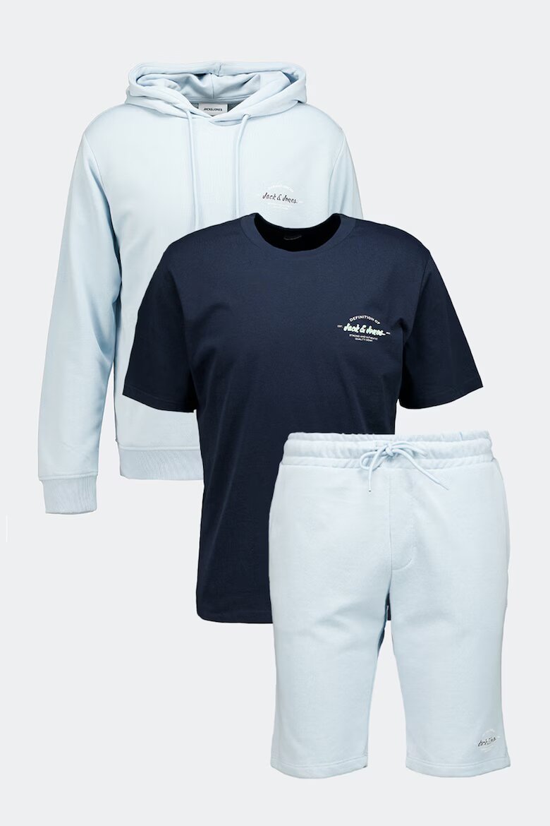 Jack & Jones Спортен екип с органичен памук - 3 части Пастелносин/Тъмносин