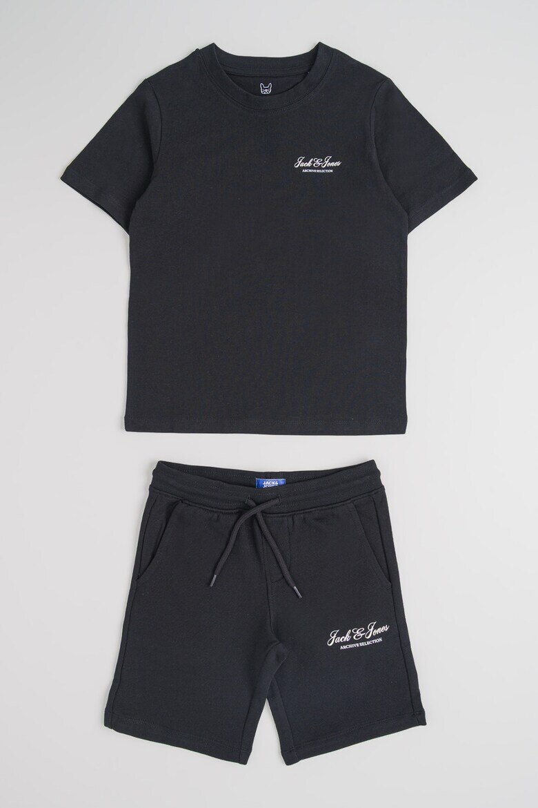 Jack & Jones Спортен екип с органичен памук с шорти Черен