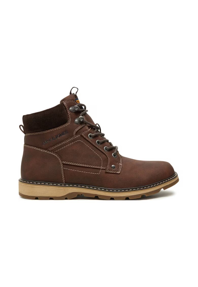 Jack & Jones Стратфорд Ботуши 12257762 Кафяви - Еко кожа