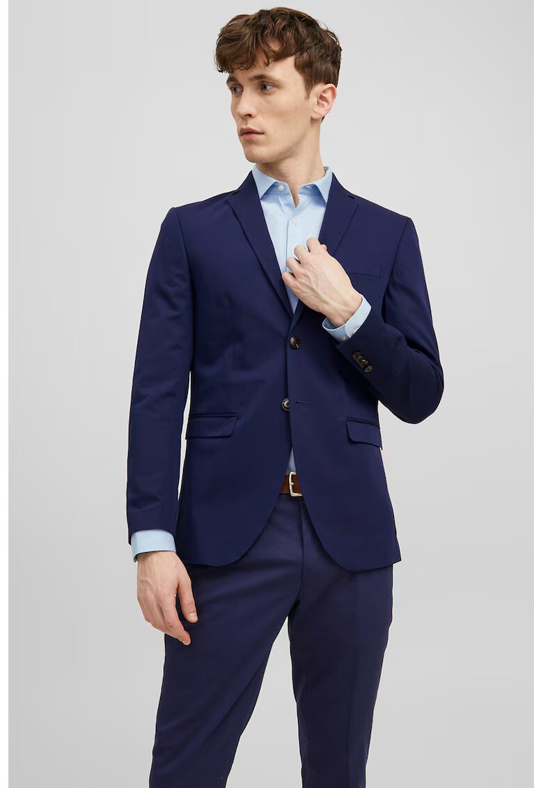 Jack & Jones Супер слим сако с джобове с капаче