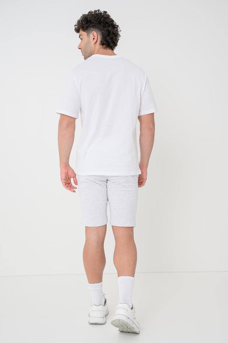 Jack & Jones Тениска худи и къс панталон - 3 части Бял/Светло сив
