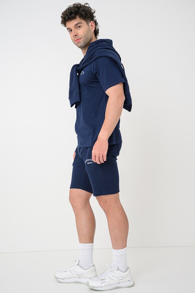 Jack & Jones Тениска худи и къс панталон - 3 части Тъмносин