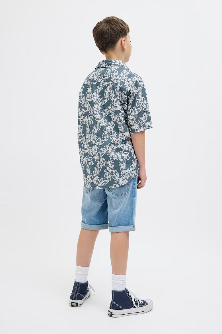 Jack & Jones Тропическа риза Прашно синьо