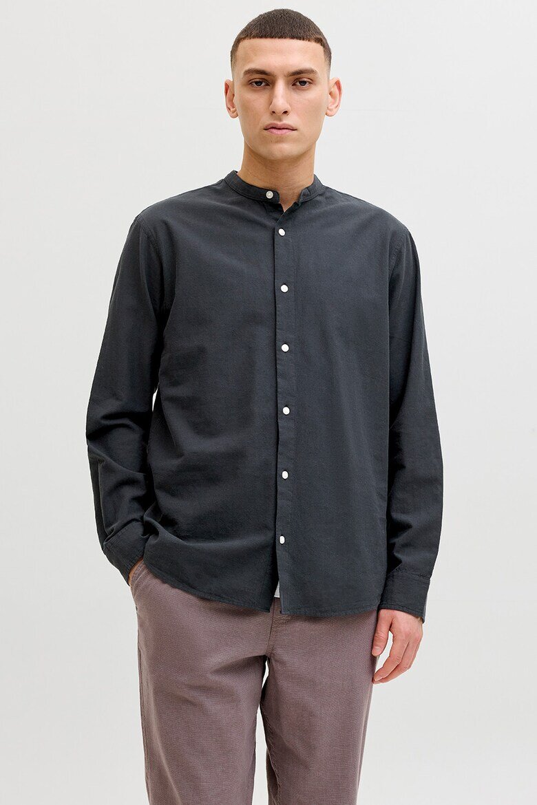 Jack & Jones Туника Breeze с памук и лен Избеляло черно