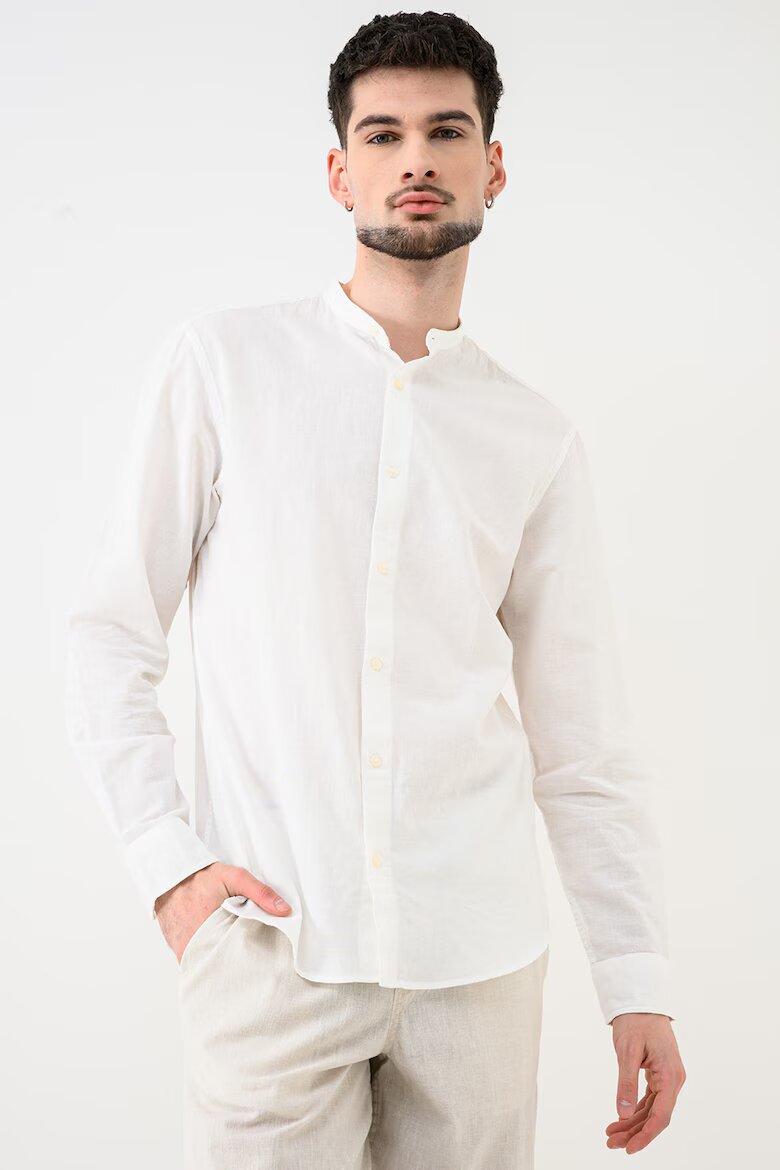 Jack & Jones Туника Breeze с памук и лен Мръснобял
