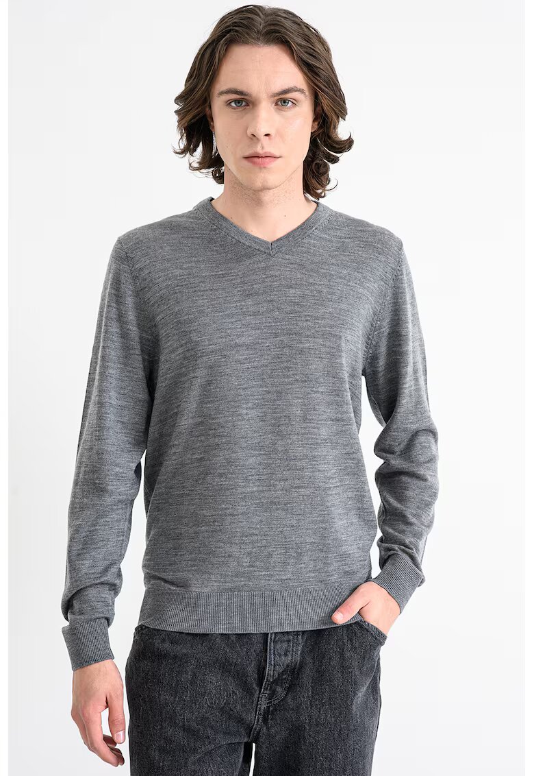 Jack & Jones Вълнен шпиц пуловер