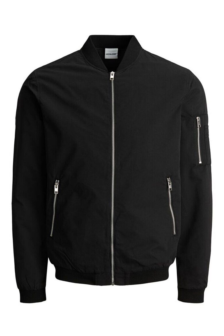 Jack & Jones Яке бомбър с джобове с цип Черен