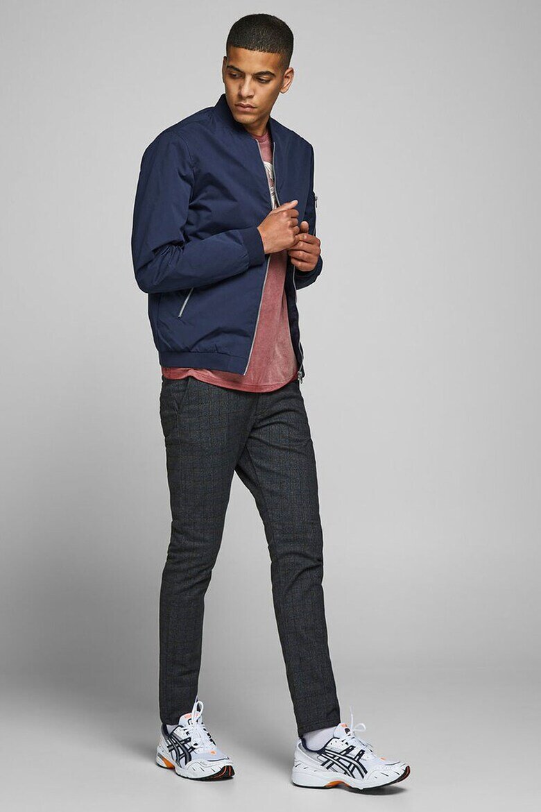 Jack & Jones Яке бомбър с джобове с цип Тъмносин