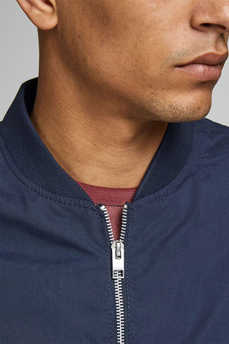 Jack & Jones Яке бомбър с джобове с цип Тъмносин