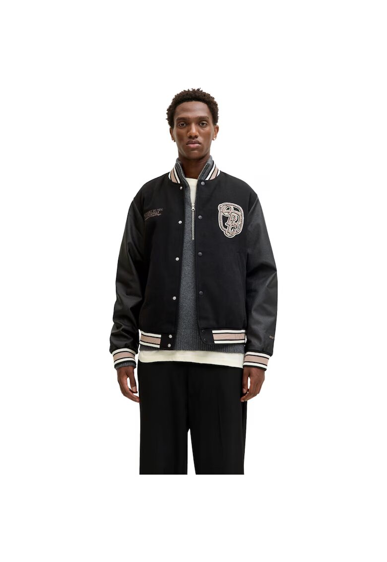 Jack & Jones Яке JACK &JONES Meadows College Bomber 50628 - Черен