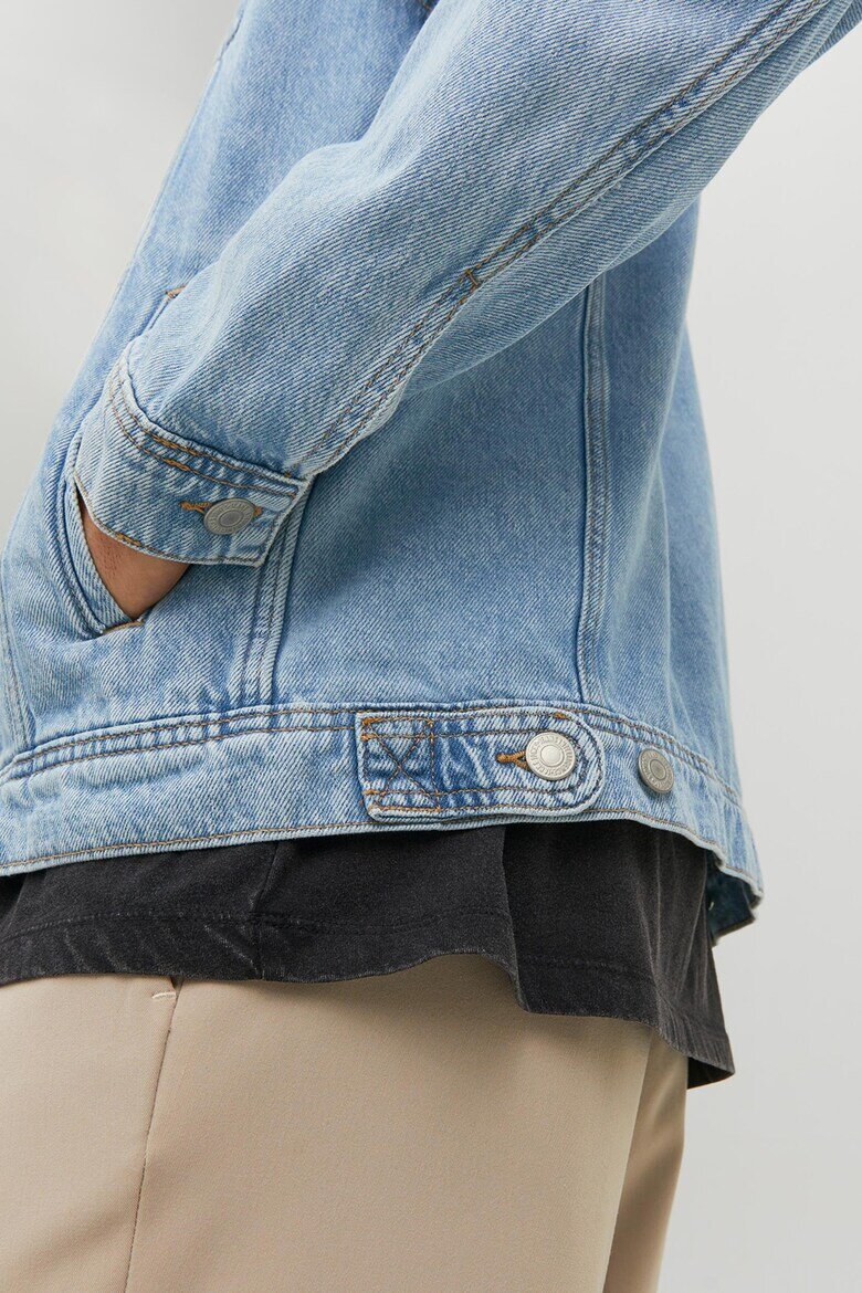Jack & Jones Яке от деним с джобове с капачета Светлосин