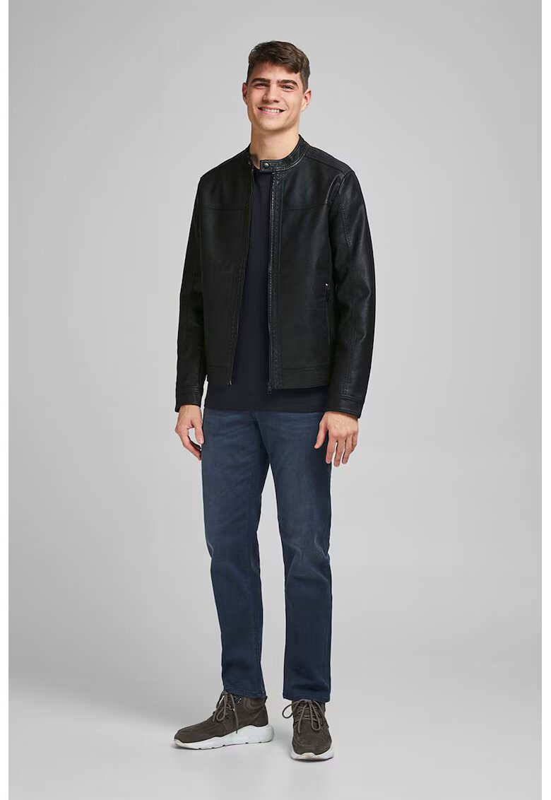 Jack & Jones Яке от еко кожа с ниска яка