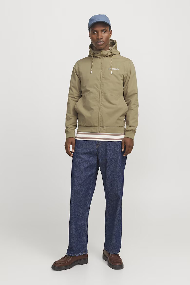 Jack & Jones Яке Rush с цип и качулка Бежов