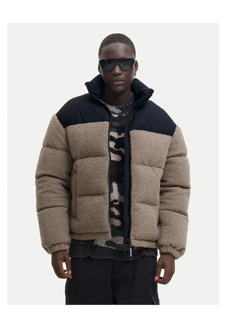 Jack & Jones Зимно яке рециклиран полиестер - бежово - с цип - джобове с цип