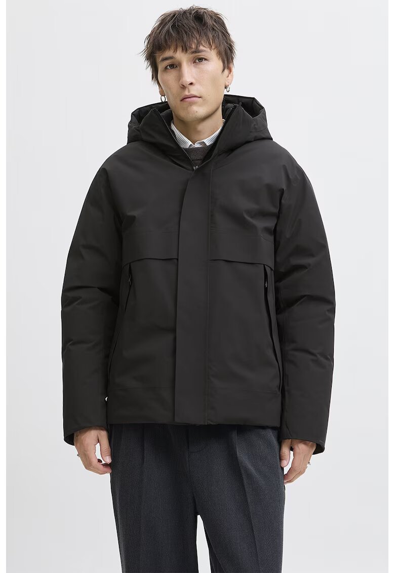 Jack & Jones Зимно яке с качулка и джобове с цип
