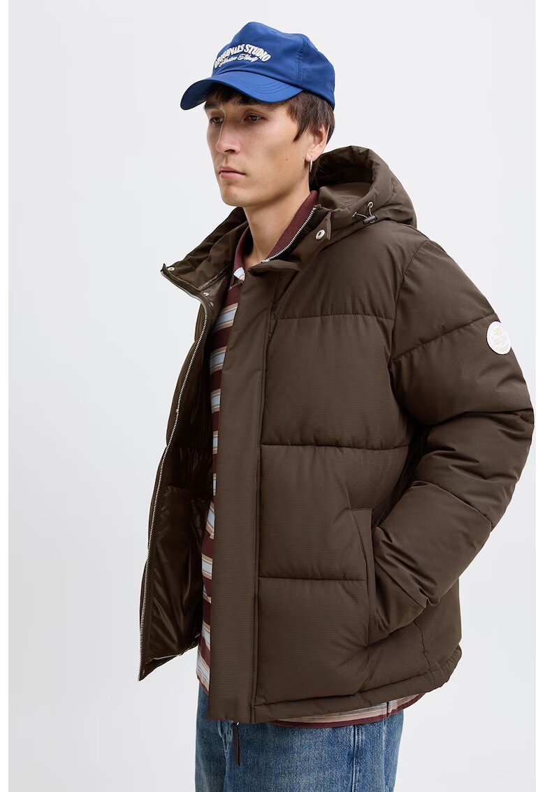 Jack & Jones Зимно яке с качулка и джобове встрани