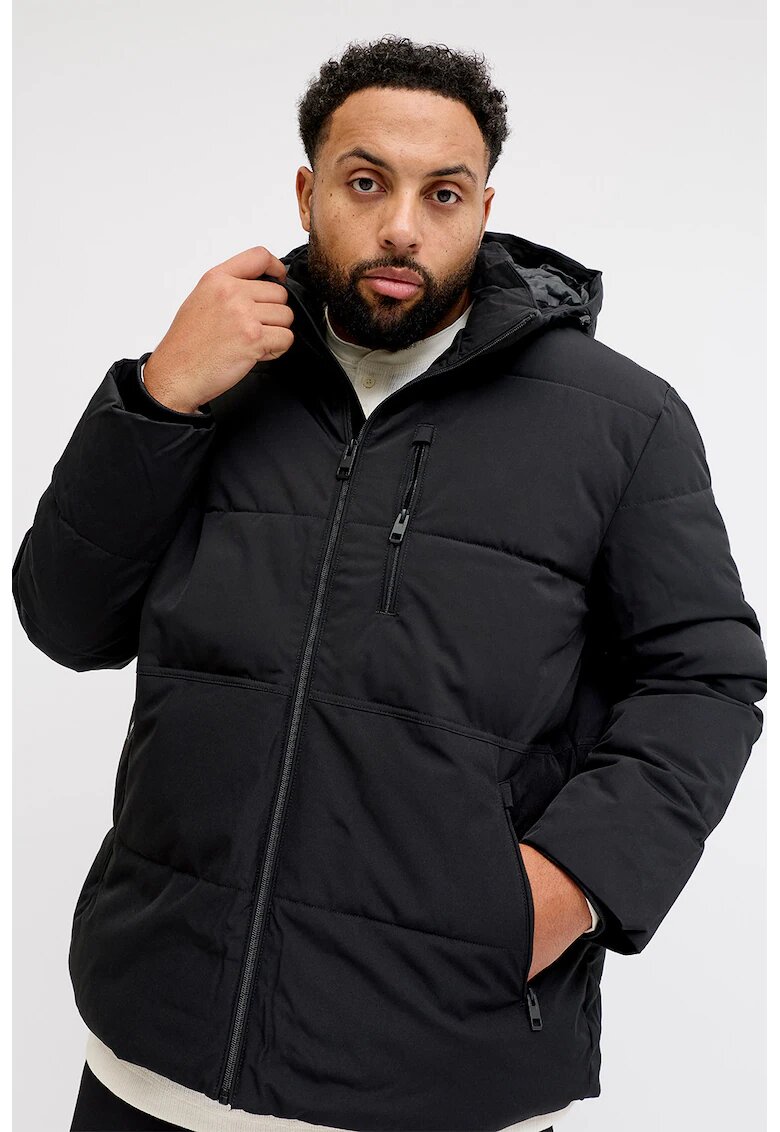 Jack & Jones Зимно яке с висока яка - Черен
