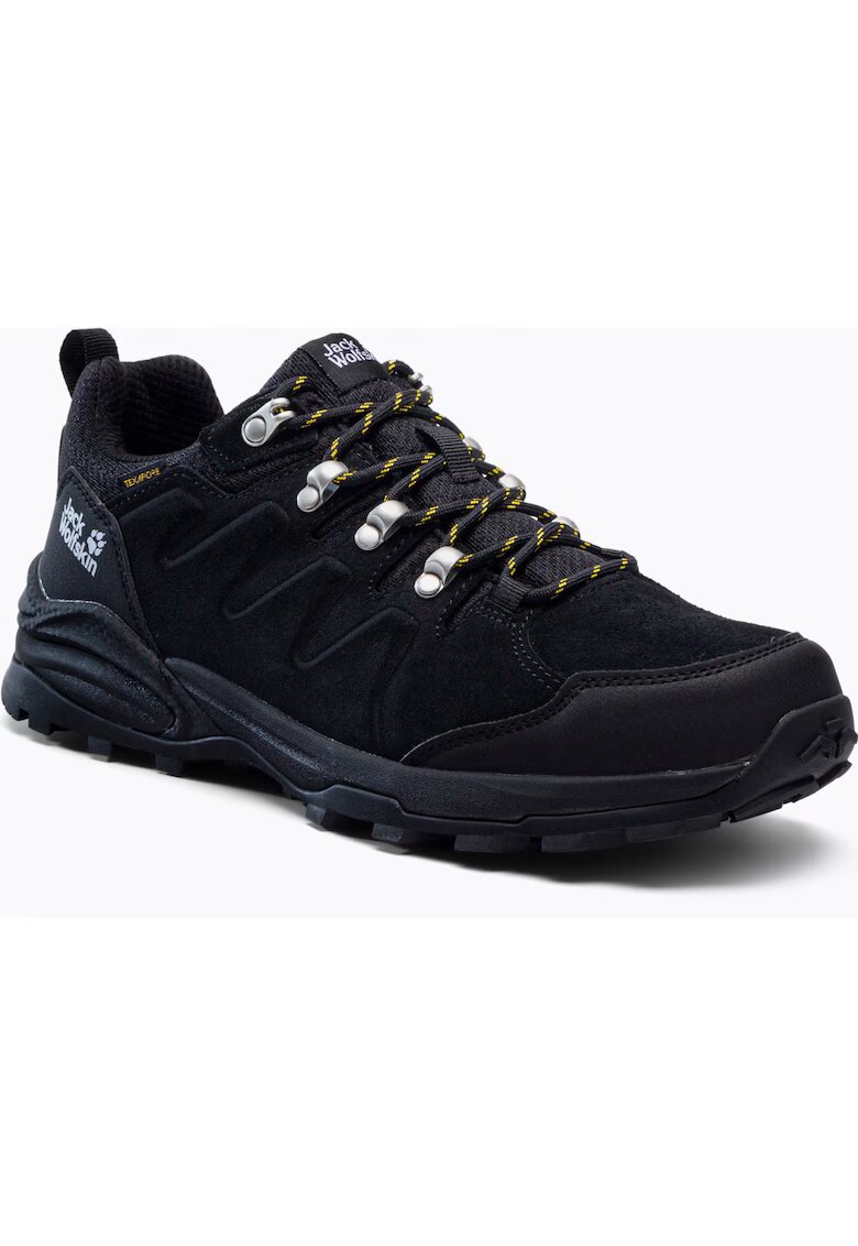 Jack Wolfskin Мъжки трекинг обувки - Refugio Texapore - Естествена кожа - Гумени - Черни