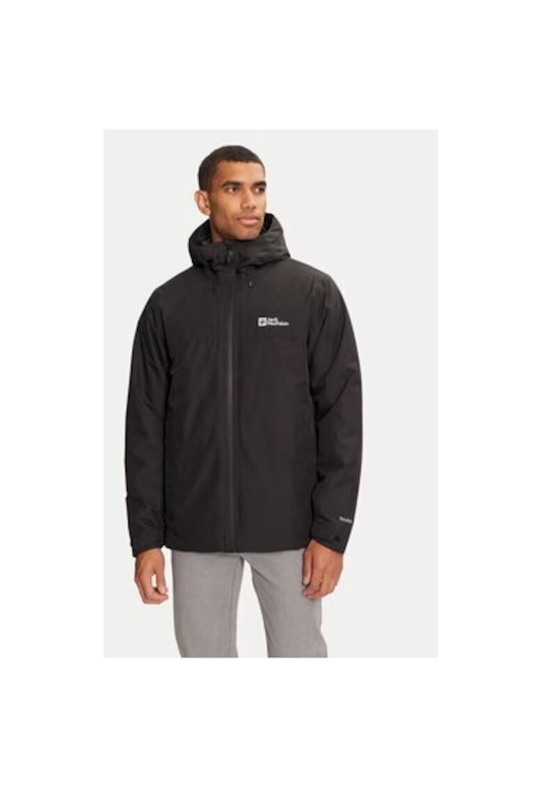 Jack Wolfskin Мъжко яке - 303953362 - Рециклиран полиестер - Черно