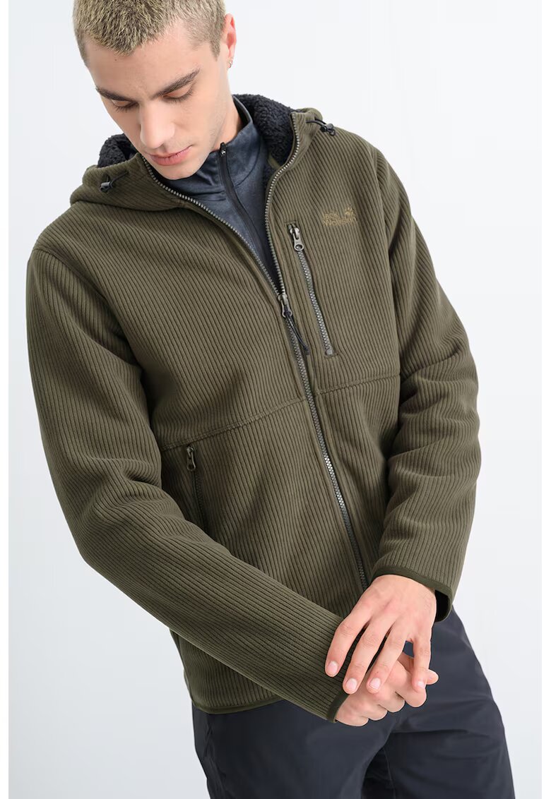 Jack Wolfskin Рипсено яке с джоб - Бледо каки
