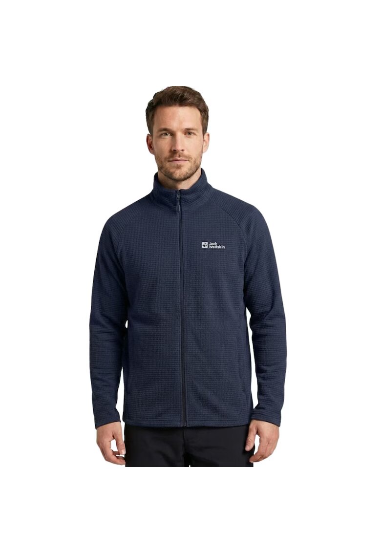 Jack Wolfskin Спортен суичър - полиестер - висока яка - цип по цялата дължина