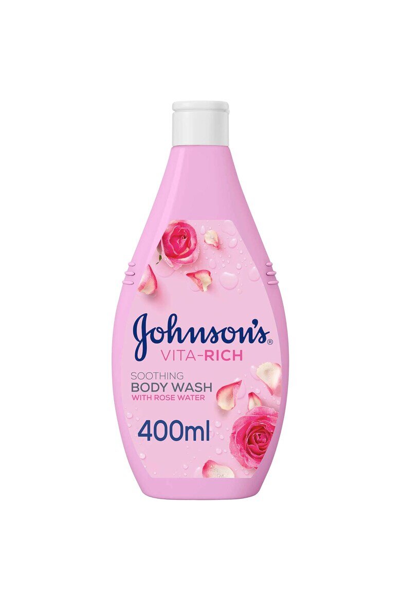 Johnson's Успокояващ душ гел ®️ VITA RICH С розова вода и растителен глицерин 400 мл